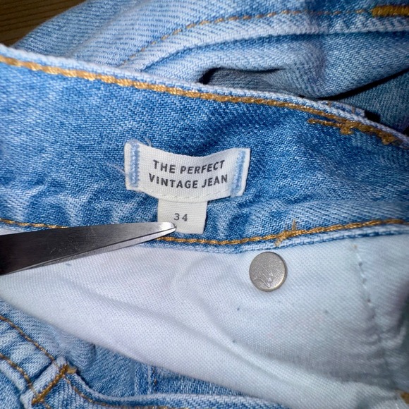 Madewell The Perfect Vintage Jean Women's 34 High Rise Tapered Light Wash - Picture 2 of 9